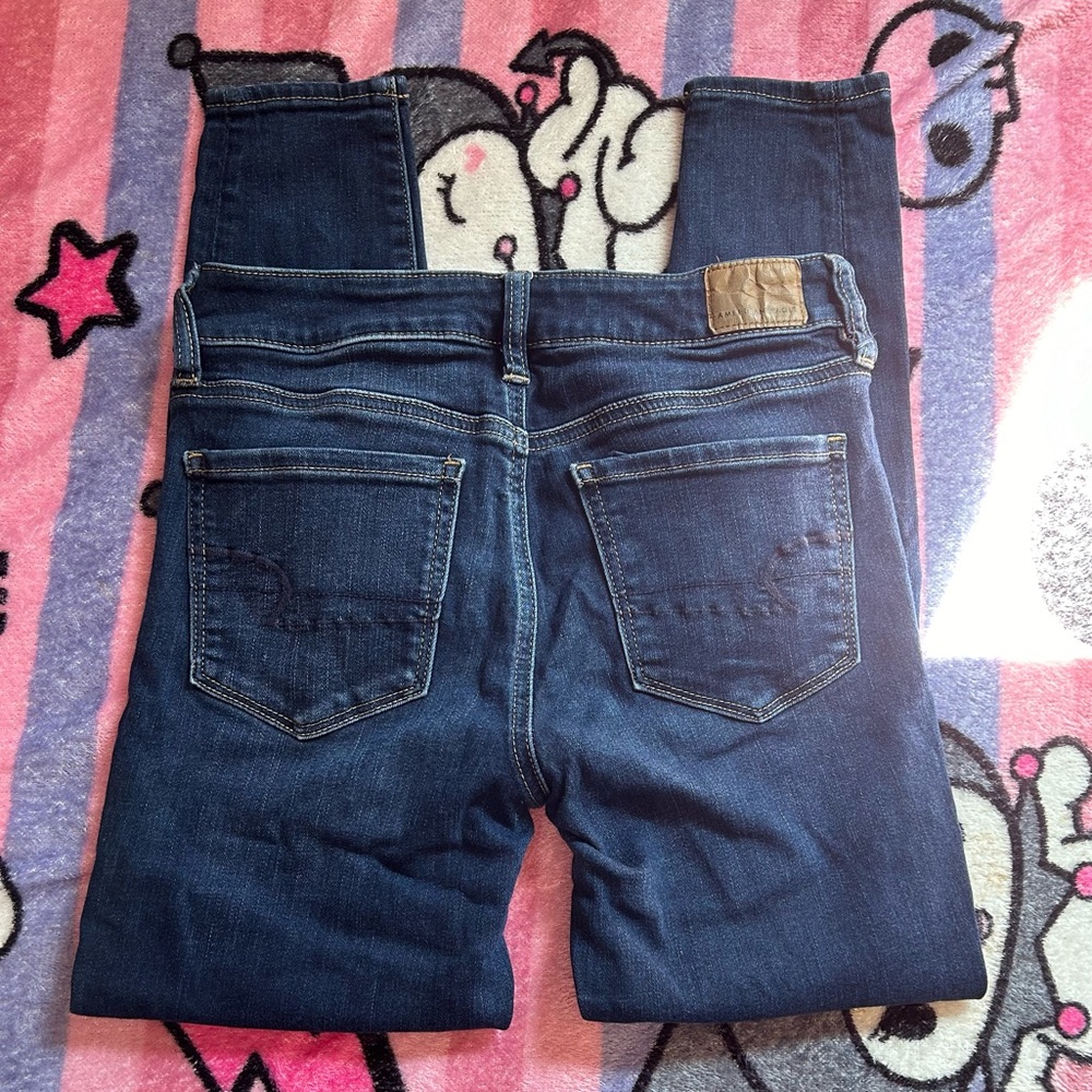 American Eagle dark blue skinny jeans
